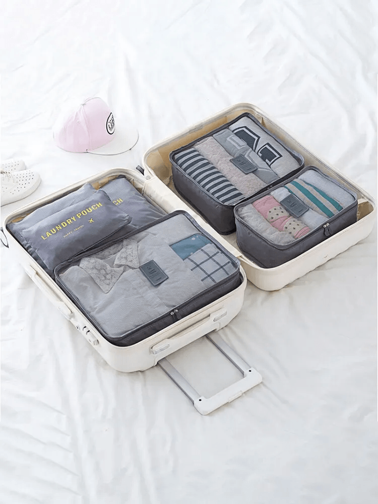 ensemble de 8 pièces organisateur sacs - Cachou