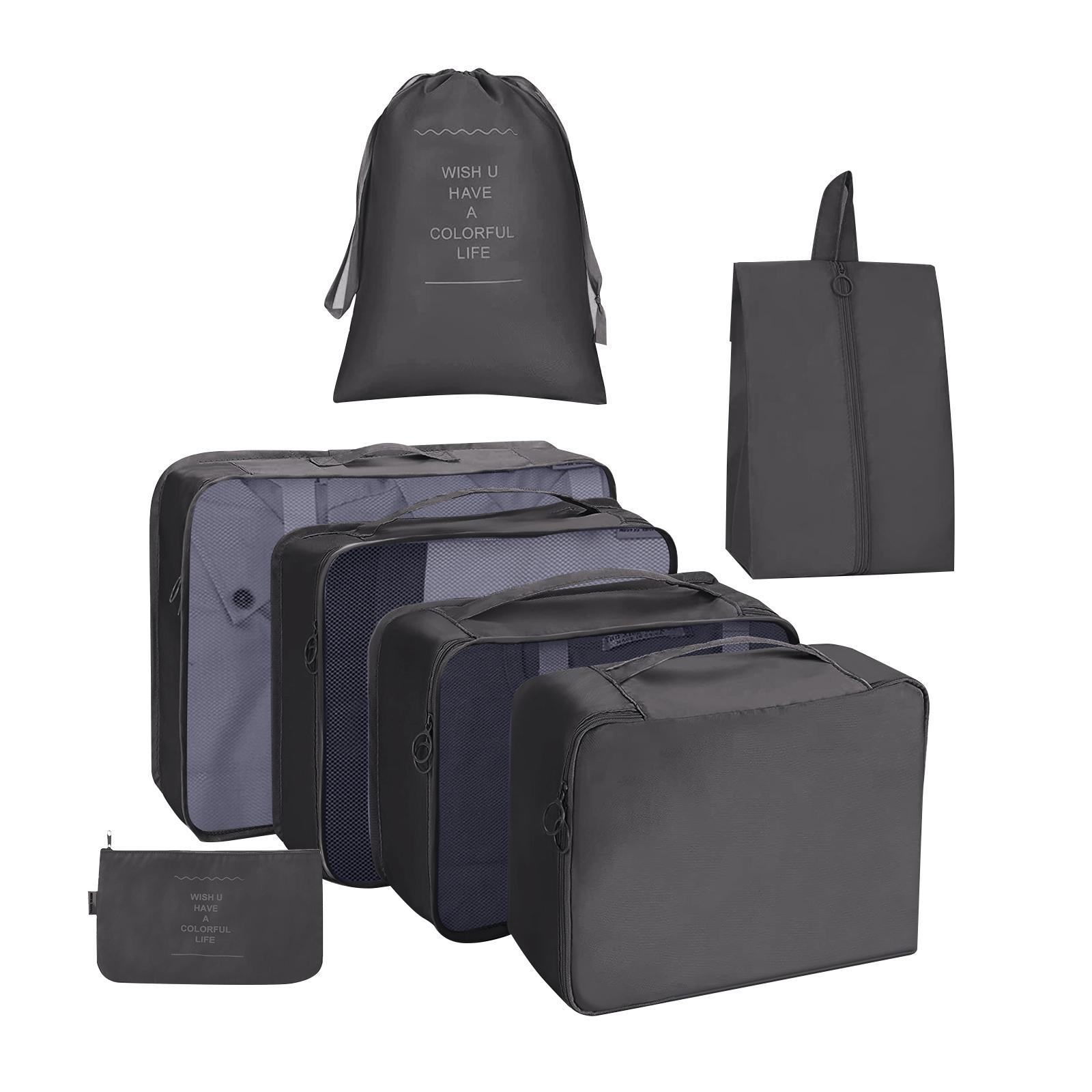 7Pcs Ensemble De Sacs De Voyage Pliables