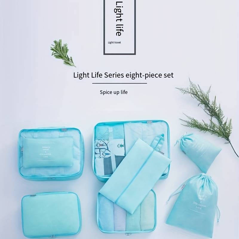 7Pcs Ensemble De Sacs De Voyage Pliables