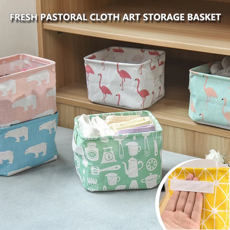 6 Paniers de Rangement carrés Pliables Multifonction