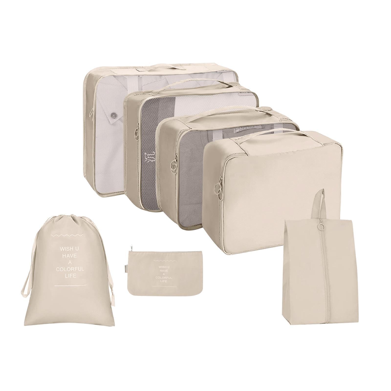 7Pcs Ensemble De Sacs De Voyage Pliables