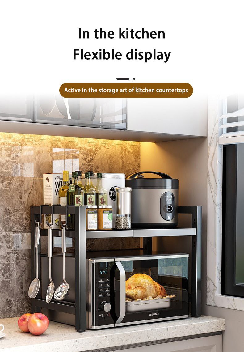 Étagère Organisatrice Réglable pour Four / Micro-ondes – Optimisez Votre Cuisine