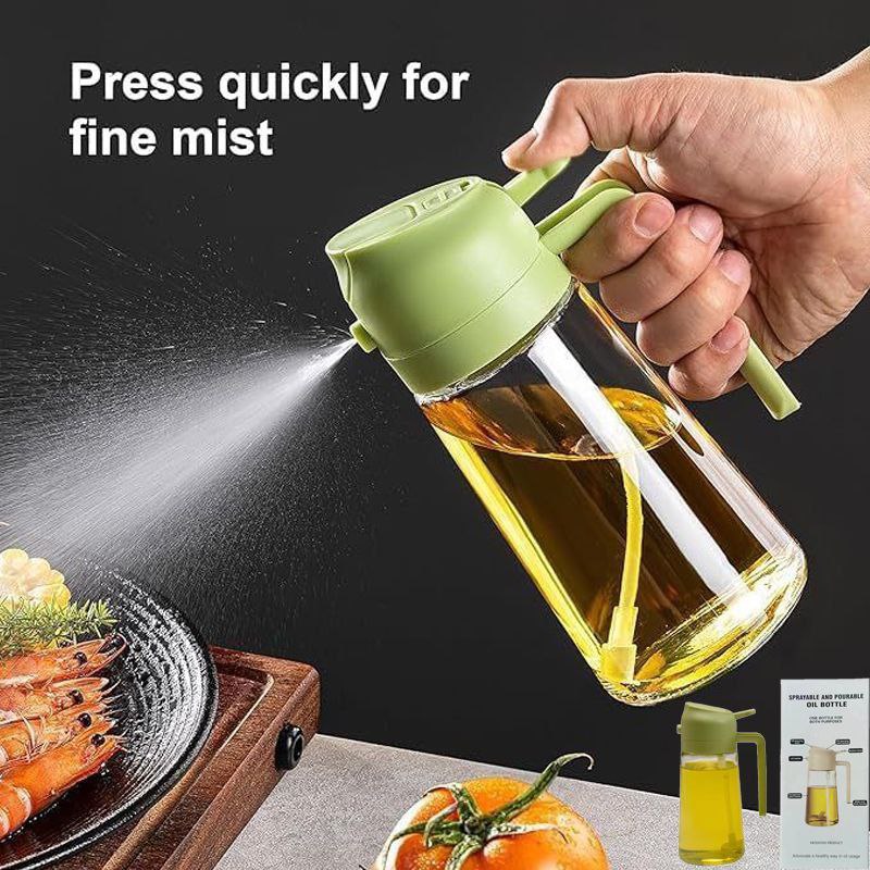 Bouteille en verre 2 en 1 – Versez ou pulvérisez avec précision et facilité !